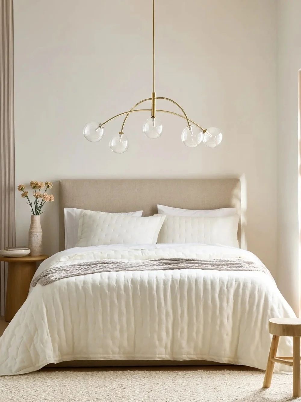 NWT Quince Twin European Linen Dream Quilt Color Sand